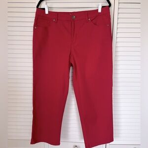 Style & Co Jeans EUC Women’s Red High Rise Capri Cropped Jeans 23 Inseam Size 12